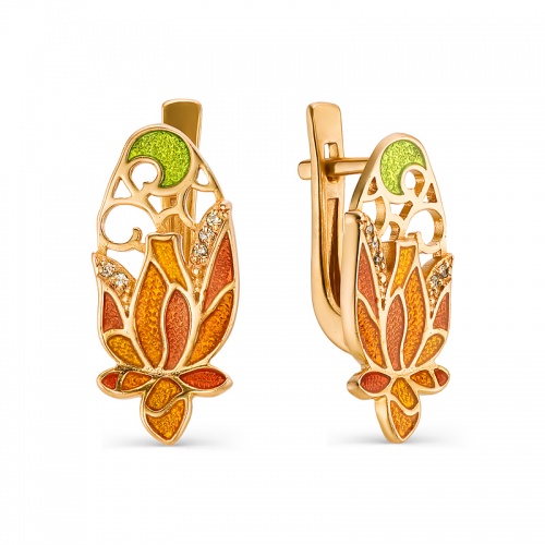 Серьги Цветочный ажур 220101-6