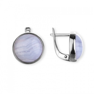 Серьги с Голубым агатом 228377-2