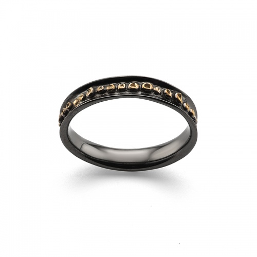 Стильное кольцо с необычной фактурной поверхностью 142778-1-6
