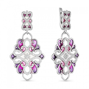 Серьги с подвесами Эффектный ажур 228540-2-0
