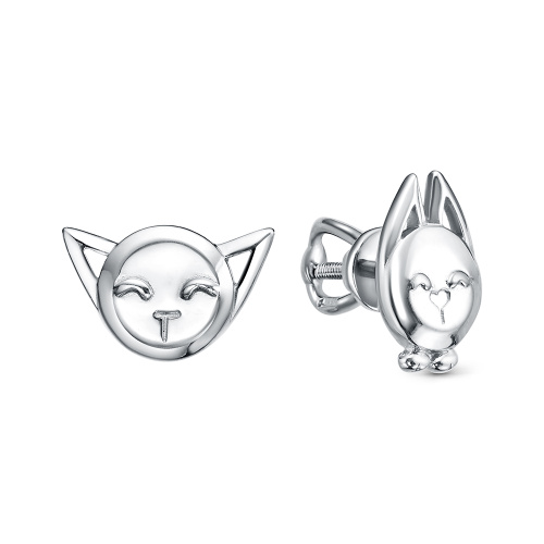 Серьги - пусеты Котенок Cat 245252-0