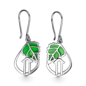 Серьги 227020Т-4-1 руна "Ветер"